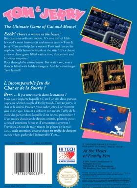 Tom & Jerry - The Ultimate Game of Cat and Mouse! (Europe) box cover back